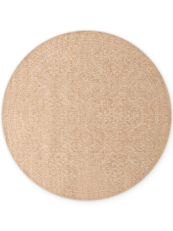 Hanse Home, Kusový koberec Duet Rosel 106252 Beige/White kruh - na von aj na doma, 160x160, béžová, chodba / predsieň