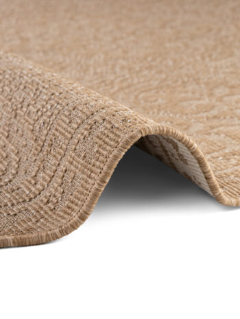 Hanse Home, Kusový koberec Duet Rosel 106252 Beige/White kruh - na von aj na doma, 160x160, béžová, chodba / predsieň