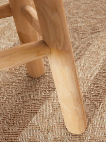 Hanse Home, Kusový koberec Duet Rosel 106252 Beige/White kruh - na von aj na doma, 160x160, béžová, chodba / predsieň