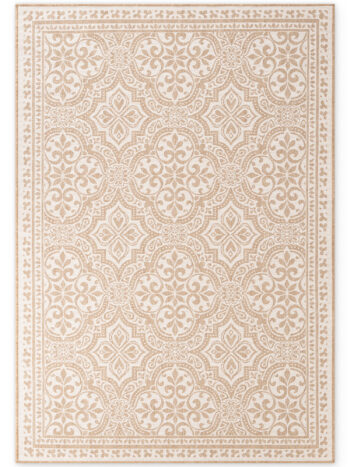 Hanse Home, Kusový koberec Duet Rosel 106252 Beige/White - na von aj na doma, 160x230, béžová, chodba / predsieň