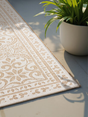 Hanse Home, Kusový koberec Duet Rosel 106252 Beige/White - na von aj na doma, 200x290, béžová, chodba / predsieň