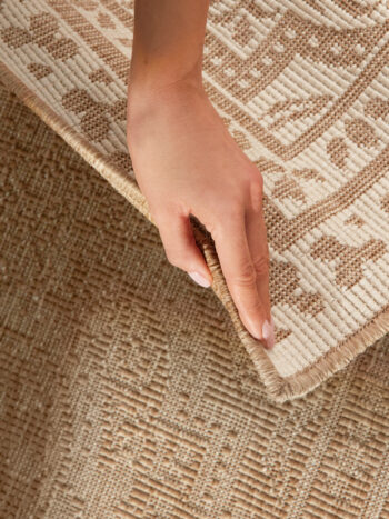 Hanse Home, Kusový koberec Duet Rosel 106252 Beige/White - na von aj na doma, 200x290, béžová, chodba / predsieň