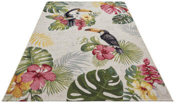 Hanse Home, Kusový koberec Flair 105608 Tropical Dream Creme Multicolored – na von aj na doma, 240x340, viacfarebná, chodba / predsieň