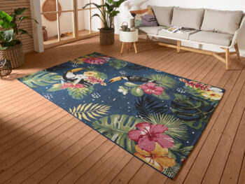 Hanse Home, Kusový koberec Flair 105609 Tropical Dream Blue Multicolored – na von aj na doma, 240x340, viacfarebná, chodba / predsieň