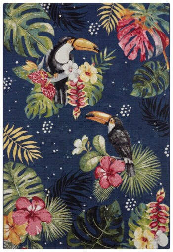 Hanse Home, Kusový koberec Flair 105609 Tropical Dream Blue Multicolored – na von aj na doma, 240x340, viacfarebná, chodba / predsieň