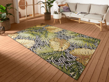Hanse Home, Kusový koberec Flair 105611 Diamonds and Leaves Multicolored – na von aj na doma, 240x340, viacfarebná, chodba / predsieň