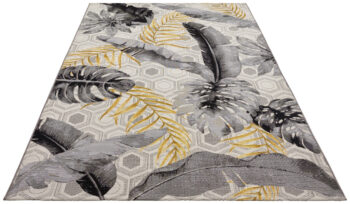 Hanse Home, Kusový koberec Flair 105612 Gold Leaves Multicolored – na von aj na doma, 240x340, žltá, chodba / predsieň