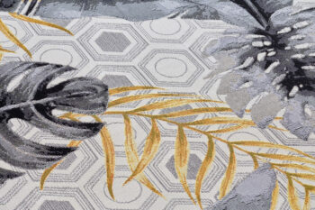 Hanse Home, Kusový koberec Flair 105612 Gold Leaves Multicolored – na von aj na doma, 240x340, žltá, chodba / predsieň