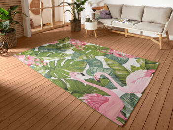 Hanse Home, Kusový koberec Flair 105614 Tropical Flamingo Multicolored – na von aj na doma, 240x340, viacfarebná, chodba / predsieň