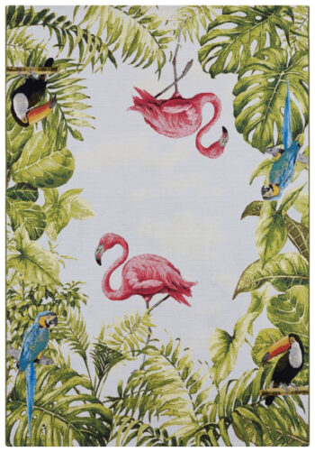 Hanse Home, Kusový koberec Flair 105616 Tropical Birds Multicolored – na von aj na doma, 80x165, viacfarebná, chodba / predsieň