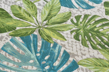 Hanse Home, Kusový koberec Flair 105617 Tropical Leaves Turqouise Green – na von aj na doma, 80x165, viacfarebná, chodba / predsieň