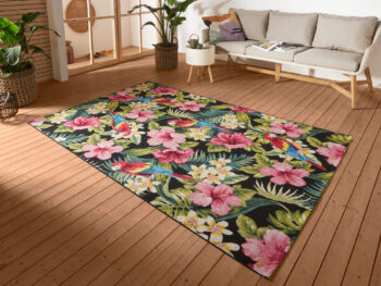 Hanse Home, Kusový koberec Flair 105619 Tropical Feeling Multicolored – na von aj na doma, 80x165, viacfarebná, chodba / predsieň