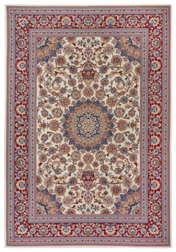 Hanse Home, Kusový koberec Flair 105714 Cream Red – na von aj na doma, 240x340, červená, chodba / predsieň