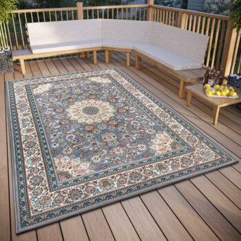 Hanse Home, Kusový koberec Flair 105715 Grey Cream – na von aj na doma, 240x340, šedá, chodba / predsieň