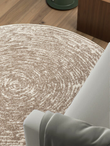 Hanse Home, Kusový koberec Gloria Cavallo 106258 Creme Beige kruh, 120x120, béžová, chodba / predsieň