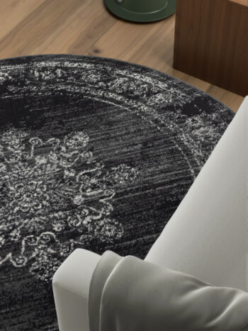 Hanse Home, Kusový koberec Gloria Lydia 106253 Grey kruh, 120x120, šedá, chodba / predsieň