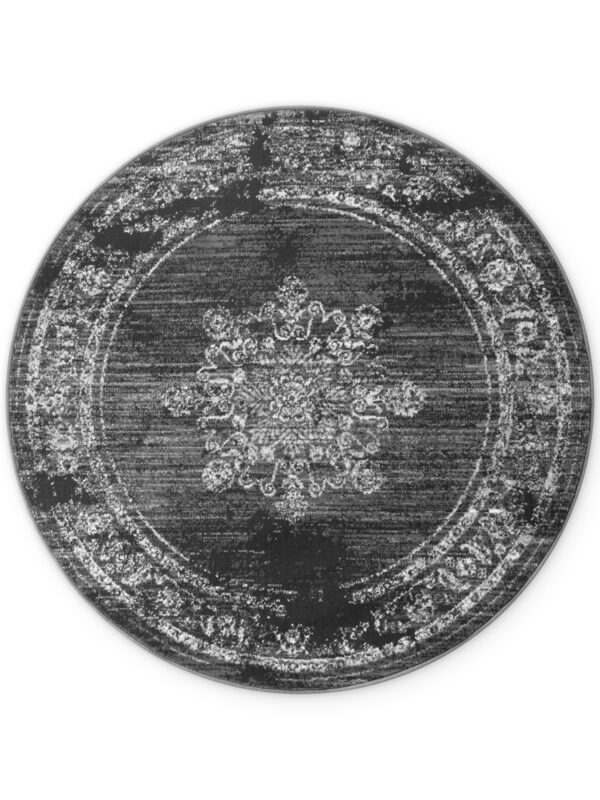 Hanse Home, Kusový koberec Gloria Lydia 106253 Grey kruh, 120x120, šedá, chodba / predsieň Hanse Home, Kusový koberec Gloria Lydia 106253 Grey kruh, 120x120, šedá, chodba / predsieň