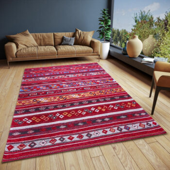 Hanse Home, Kusový koberec Gobelin 105870 Dark Red Multicolored, 120x180, červená, obývacia izba