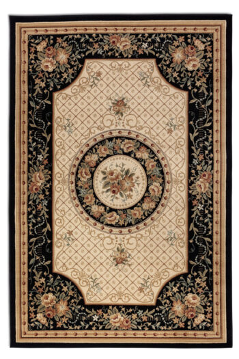 Hanse Home, Kusový koberec Herat 105993 Black Cream, 80x120, čierna, chodba / predsieň