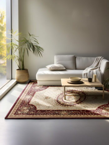 Hanse Home, Kusový koberec Herat 105994 Red Cream, 120x170, červená, chodba / predsieň