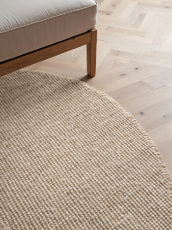 Hanse Home, Kusový koberec Jaipur 105973 Ivory/White kruh, 200x200, béžová, chodba / predsieň