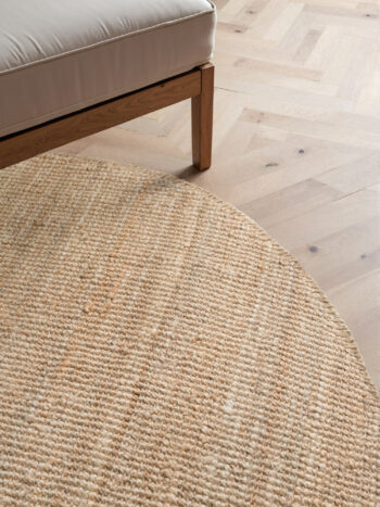 Hanse Home, Kusový koberec Jaipur 105974 Natur/Gold kruh, 160x160, béžová, chodba / predsieň