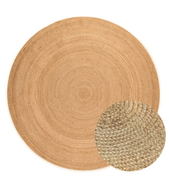 Hanse Home, Kusový koberec Jute Braided 106005 Gold, 100x100 (priemer) kruh, béžová, chodba / predsieň