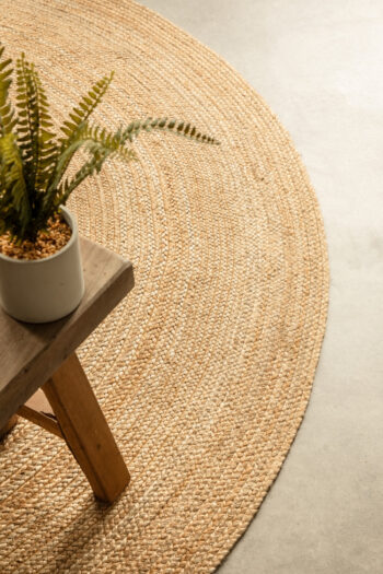 Hanse Home, Kusový koberec Jute Braided 106005 Gold, 100x100 (priemer) kruh, béžová, chodba / predsieň