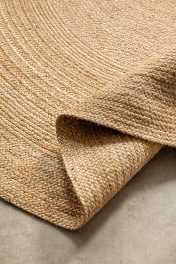 Hanse Home, Kusový koberec Jute Braided 106005 Gold, 100x100 (priemer) kruh, béžová, chodba / predsieň