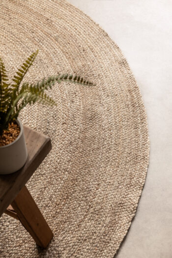 Hanse Home, Kusový koberec Jute Braided 106006 Grey Brown, 140x140 (priemer) kruh, hnedá, chodba / predsieň