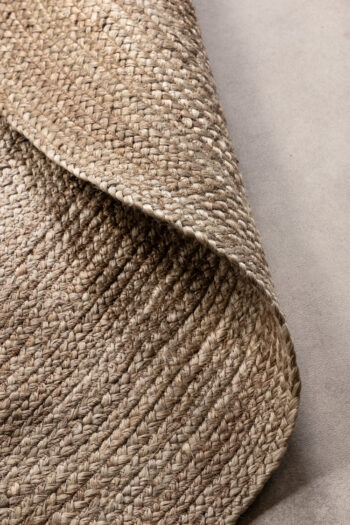 Hanse Home, Kusový koberec Jute Braided 106006 Grey Brown, 140x140 (priemer) kruh, hnedá, chodba / predsieň