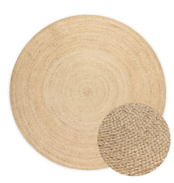 Hanse Home, Kusový koberec Jute Braided 106007 Ivory, 100x100 (priemer) kruh, béžová, chodba / predsieň