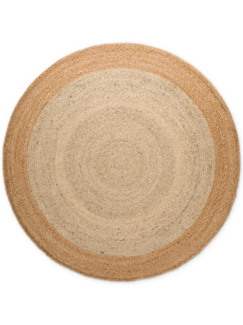 Hanse Home, Kusový koberec Jutta 106225 Natur Ivory/Gold kruh, 200x200, béžová, chodba / predsieň