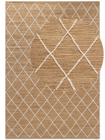 Hanse Home, Kusový koberec Kunu 106208 Natural Gold White, 80x150, béžová, chodba / predsieň