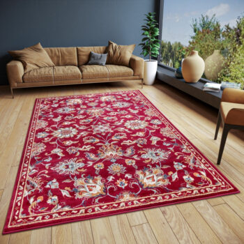 Hanse Home, Kusový koberec Luxor 105633 Caracci Red Multicolor, 57x90, červená, obývacia izba