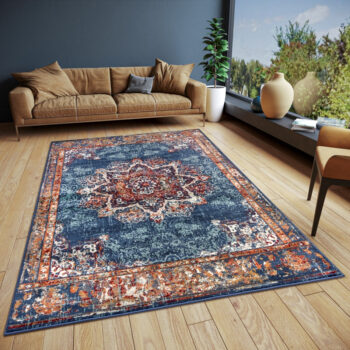 Hanse Home, Kusový koberec Luxor 105637 Maderno Blue Multicolor, 57x90, modrá, obývacia izba