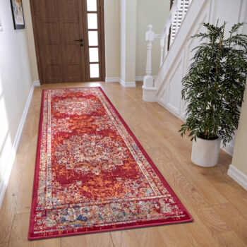 Hanse Home, Kusový koberec Luxor 105638 Maderno Red Multicolor, 57x90, červená, obývacia izba