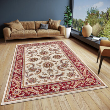 Hanse Home, Kusový koberec Luxor 105643 Reni Cream Red, 57x90, červená, obývacia izba
