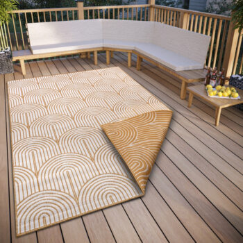 Hanse Home, Kusový koberec Pangli 105849 Ochre – na von aj na doma, 200x290, žltá, chodba / predsieň