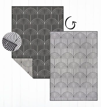 Hanse Home, Kusový koberec Pangli 105852 Black – na von aj na doma, 240x330, čiernobiela, chodba / predsieň