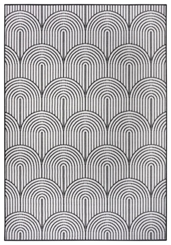 Hanse Home, Kusový koberec Pangli 105852 Black – na von aj na doma, 240x330, čiernobiela, chodba / predsieň