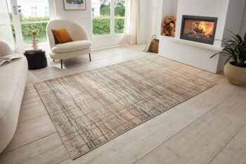 Hanse Home, Kusový koberec Terrain 105601 Jord Cream Blue, 240x340, béžová, obývacia izba
