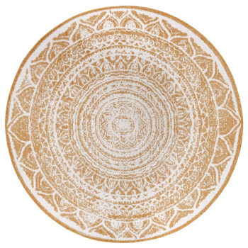 Hanse Home, Kusový koberec Twin Supreme 105799 Ochre kruh – na von aj na doma, 140x140 (priemer) kruh, žltá, chodba / predsieň