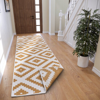Hanse Home, Kusový koberec Twin-Wendeteppiche 105794 Ochre – na von aj na doma, 120x170, žltá, chodba / predsieň