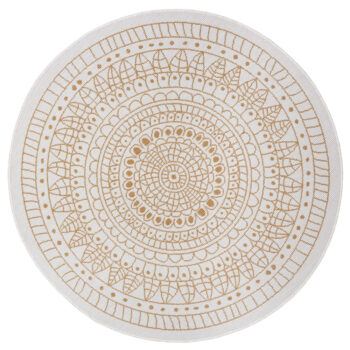 Hanse Home, Kusový koberec Twin-Wendeteppiche 105797 Ochre kruh – na von aj na doma, 140x140 (priemer) kruh, žltá, chodba / predsieň