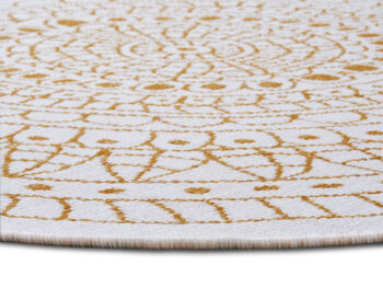 Hanse Home, Kusový koberec Twin-Wendeteppiche 105797 Ochre kruh – na von aj na doma, 140x140 (priemer) kruh, žltá, chodba / predsieň