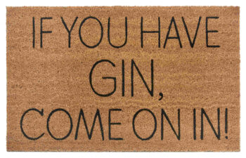 Hanse Home, Rohožka If you have gin, come on in 105661 – na von aj na doma, 45x75, hnedá, chodba / predsieň