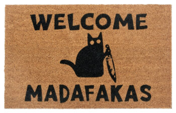 Hanse Home, Rohožka Welcome madafakas 105668 – na von aj na doma, 45x75, hnedá, chodba / predsieň