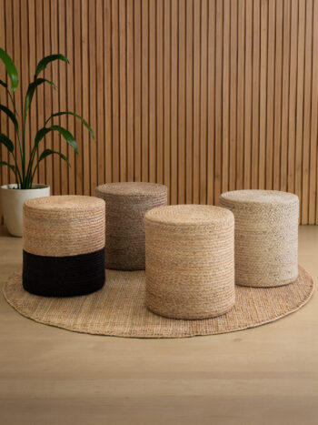 Hanse Home Sedací vak JUTTA POUF 106235 Beige/Grey - 40x40 cm