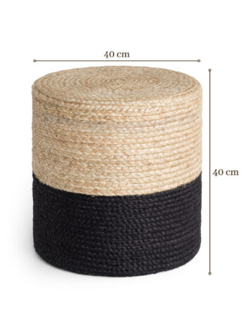 Hanse Home Sedací vak JUTTA POUF 106237 Beige/Black - 40x40 cm